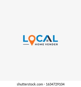 Vector Logo Illustration Local Home Real Estate Style