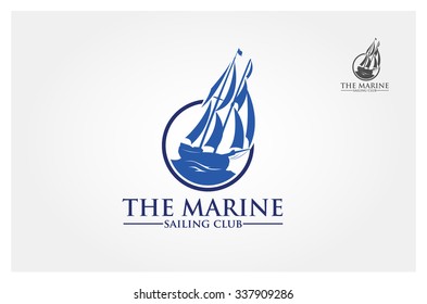 Vector Logo illustration with Marine 