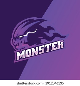 Vector Logo Illustration Monster Sport E Stock Vector (Royalty Free ...