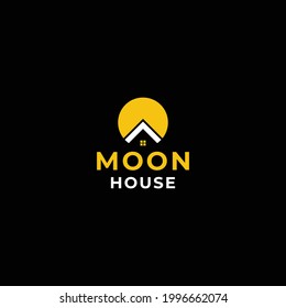 Ilustración del logotipo vectorial de Moon House adecuada para la empresa inmobiliaria