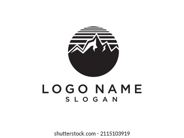 vector logo illustration of mountain logo inspiration.
