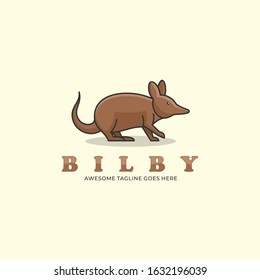 Vector Logo Illustration Mouse Simple Mascot Style