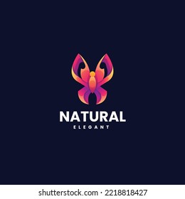 Vector Logo Illustration Natural Gradient Colorful Style