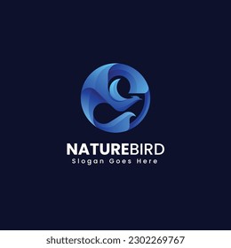 Vector Logo Illustration Nature Bird Gradient Colorful Style