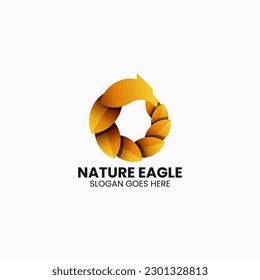 Vector Logo Illustration Nature Eagle Gradient Colorful Style
