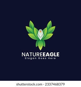 Vector Logo Illustration Nature Eagle Gradient Colorful Style
