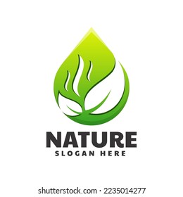 Vector Logo Illustration Nature Gradient Colorful Logo.