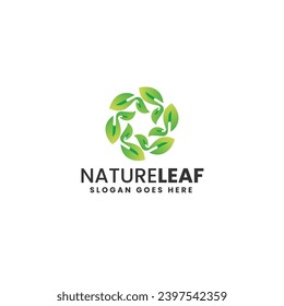 Vector Logo Illustration Nature Gradient Colorful Style