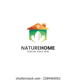 Logotipo vectorial Ilustración Naturaleza Gradiente Estilo de color.