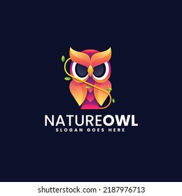 Logotipo vectorial Ilustración Naturaleza Gradiente Estilo Colorido.