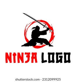 Vector Logo Illustration Ninja Business Style