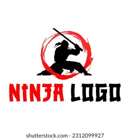 Vector Logo Illustration Ninja Business Style