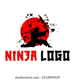 Vector Logo Illustration Ninja Business Style