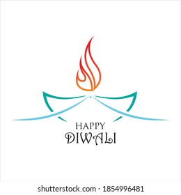 Vector logo illustration on the theme of the traditional celebration of happy diwali