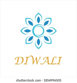 Vector logo illustration on the theme of the traditional celebration of happy diwali