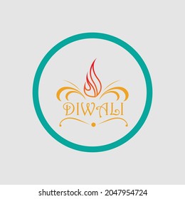 Vector logo illustration on the theme of the traditional celebration of happy diwali
