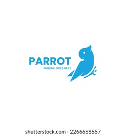 Vektorlogo Illustration Parrot Simple Style.