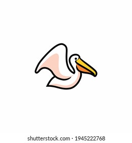 Vector Logo Illustration Pelican heron icon