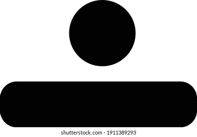 vector logo illustration of a person icon formed of rounded and blunt rectangles