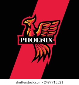 Vektor Logo Illustration Phoenix E- Sport und Sport Stil