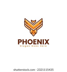 Vector Logo Illustration Phoenix Gradient Colorful Style