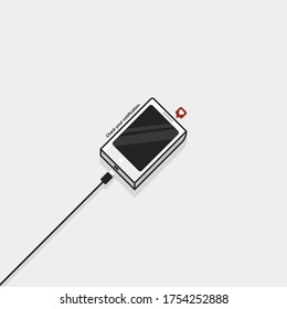 vector logo illustration of phone love notification, fit for web, background, etc.