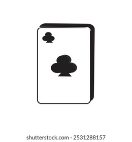 Ilustração do logotipo do vetor do ícone da carta de jogo