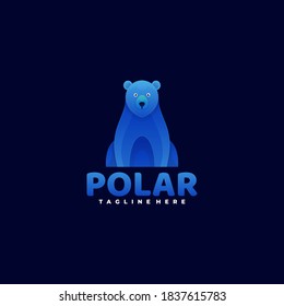Vektorlogo-Illustration Polar Farbverlauf-Stil.