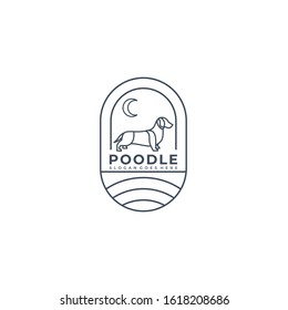 Vector Logo Illustration Poodle Emblem