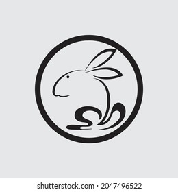 Vector Logo Illustration Rabbit design template