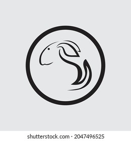 Vector Logo Illustration Rabbit design template