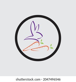 Vector Logo Illustration Rabbit design template
