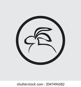 Vector Logo Illustration Rabbit design template