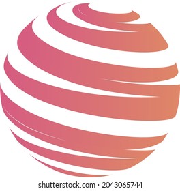 vector logo illustration in red circle shape