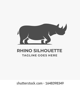 Vector Logo Illustration Rhino Elegant Silhouette Style