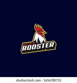 Vector Logo Illustration Rooster E Sport and Sport Style