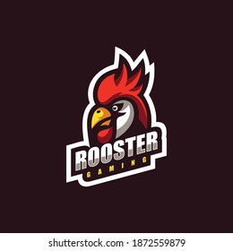 Vector Logo Illustration Rooster E Sport and Sport Style.
