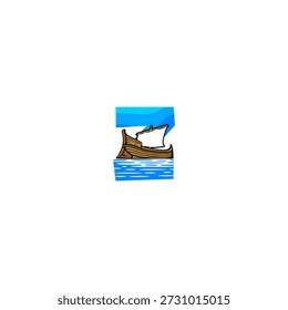 Ilustración del logotipo del Vector de un velero en la letra Z del alfabeto del océano. Ideal para la marca marina, logotipos náuticos, identidad de viaje, clubes náuticos, temas oceánicos, diseño de tipografía y proyectos visuales creativos.