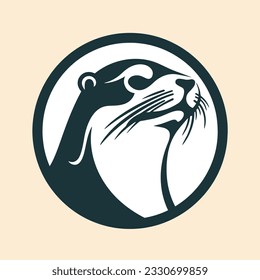 Vector logo illustration of a seal, walrus, or sea lion