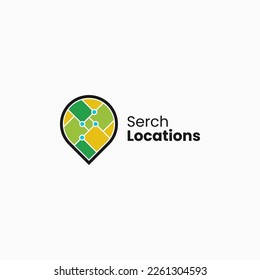Logotipo vectorial Ilustración Búsqueda Localización Simple Estilo Mascota