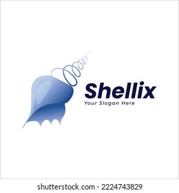 Vector Logo Illustration Shell Gradient Style