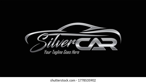 Ein Vektorlogo-Logo-Zeichen für das Logo von Silver Car 