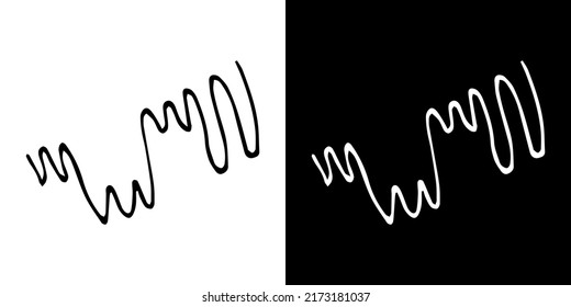 Vector logo illustration. A simple initial logo design for a business or brand. Elegant logo template Minimal symbol. Vector black line icon.