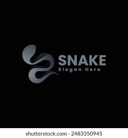 Vector Logo Illustration Snake Gradient Colorful Style