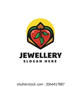 Vektorlogo Illustration Souvenir Simple Mascot Style.