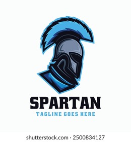 Vector Logo Illustration Spartan E- Sport and Sport Style.