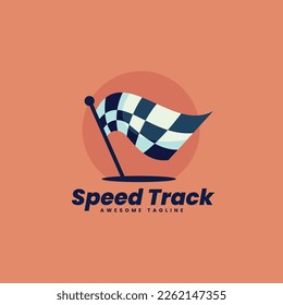 Logotipo vectorial Ilustración Velocidad Seguimiento Estilo sencillo.