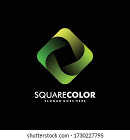 Vector Logo Illustration Square Color Gradient Colorful Style