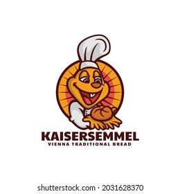 Vector Logo Illustration Squirrel Chef Mascot Cartoon Style.