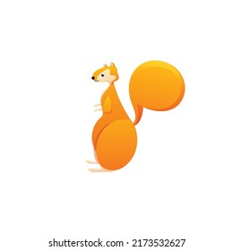 Vector Logo Illustration Squirrel Gradient Colorful  Style